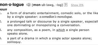 actor's monologue